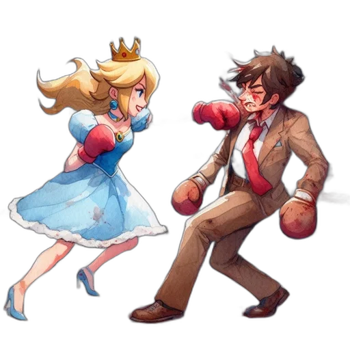 dress, crown, concept art, watercolor transparent PNG cut-out