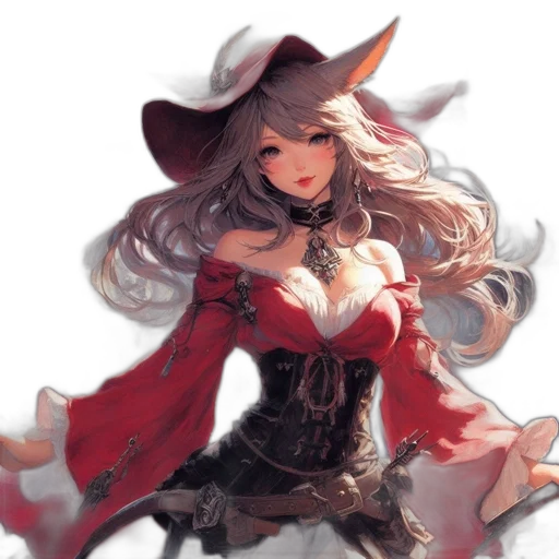 weapon, hat, staff, dress transparent PNG cut-out