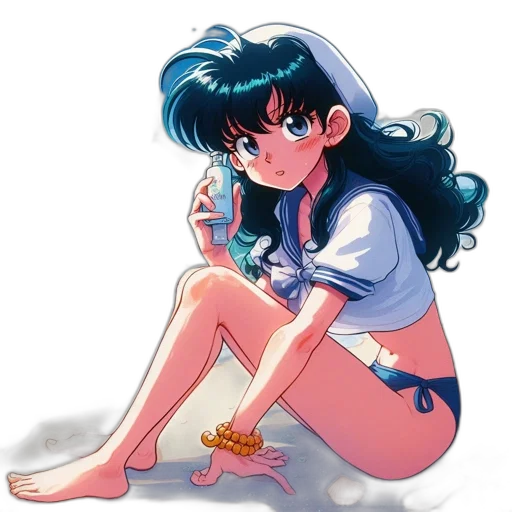 dress, vaporwave, anime, concept art transparent PNG cut-out