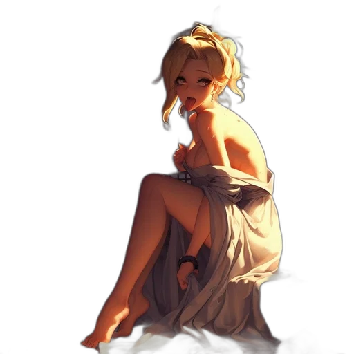 dress, face, staff, concept art transparent PNG cut-out