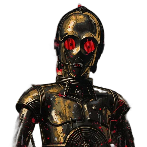 robot, mask, concept art, comic book art transparent PNG cut-out
