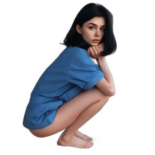 dress, jacket, hair, face transparent PNG cut-out