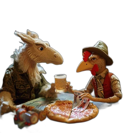 dragon, food, concept art, 3d render transparent PNG cut-out