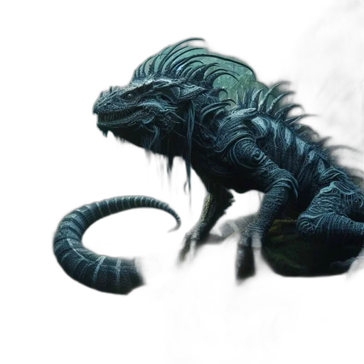 dragon, creature, animal, staff transparent PNG cut-out