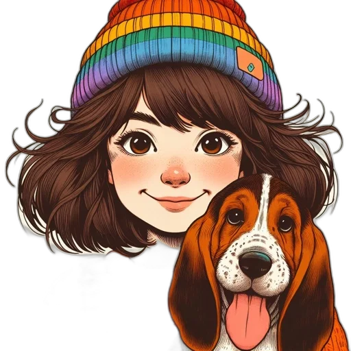 hat, animal, face, staff transparent PNG cut-out