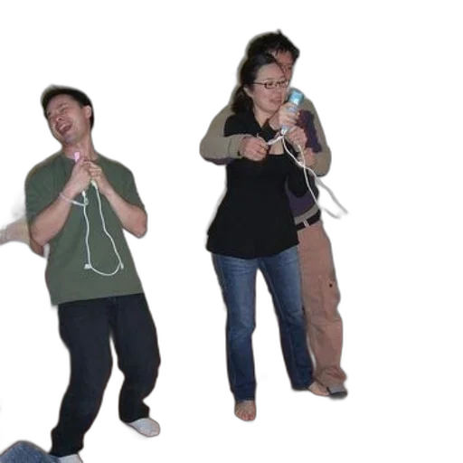 staff, group, people, playing transparent PNG cut-out