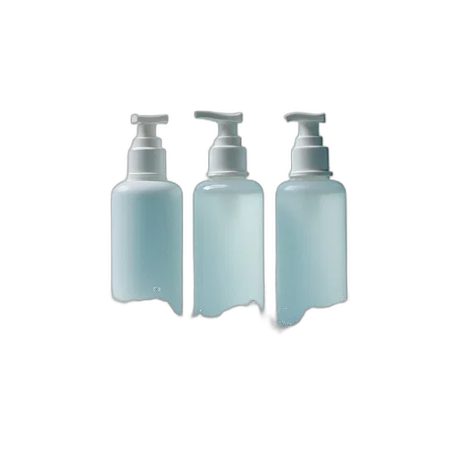 bottle, 3d render, pastel, blue transparent PNG cut-out