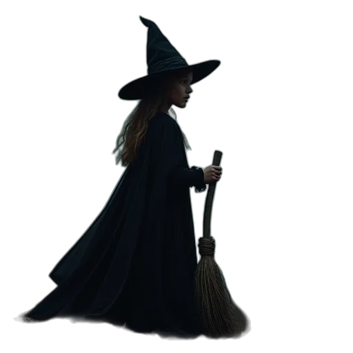 staff, hat, dress, concept art transparent PNG cut-out
