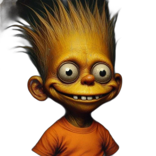 hair, creature, face, staff transparent PNG cut-out