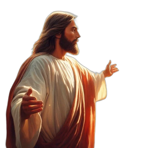photorealistic, 3d render, jesus, christ transparent PNG cut-out