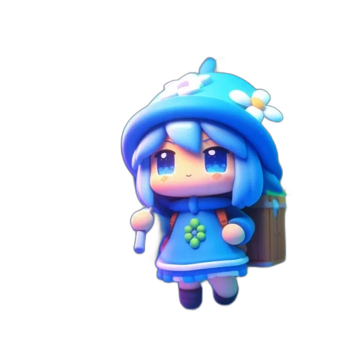 hat, creature, staff, dress transparent PNG cut-out