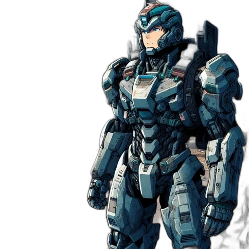 robot, concept art, 3d render, comic book art transparent PNG cut-out