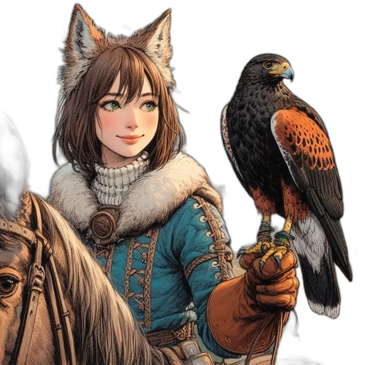 animal, fantasy art, concept art, comic book art transparent PNG cut-out