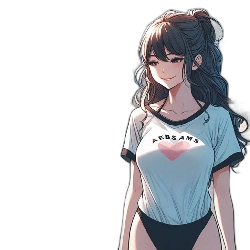 dress, face, anime, pixel art transparent PNG cut-out