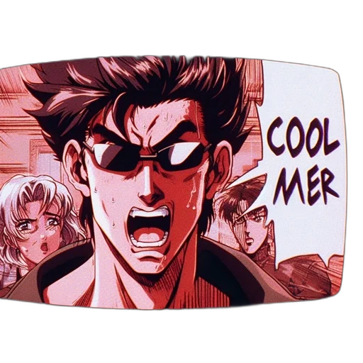 jacket, vaporwave, anime, comic book art transparent PNG cut-out