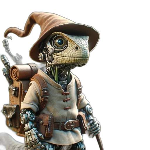 robot, staff, mask, concept art transparent PNG cut-out