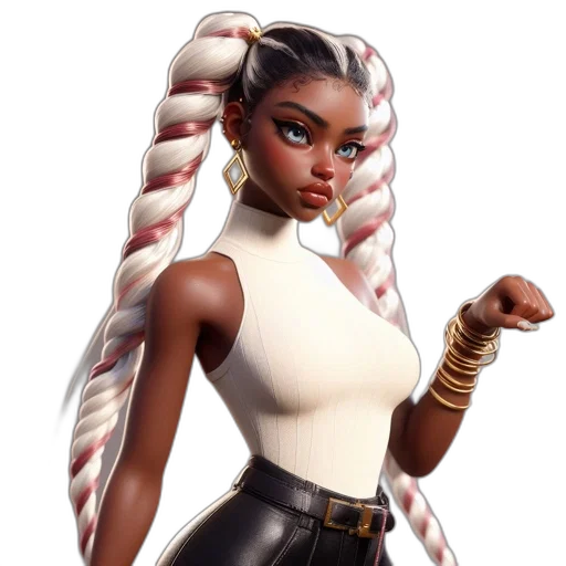 hair, staff, concept art, fantasy art transparent PNG cut-out