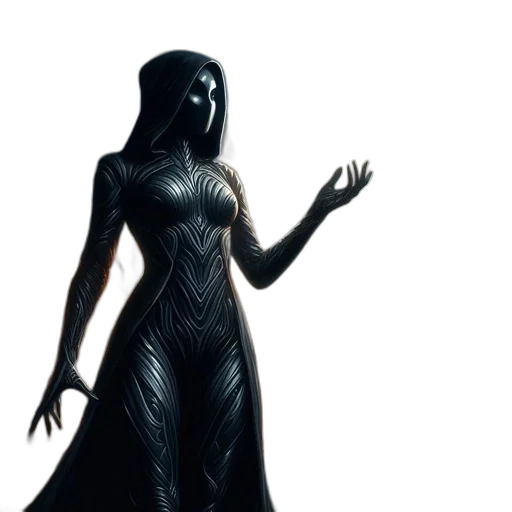 dress, mask, creature, concept art transparent PNG cut-out