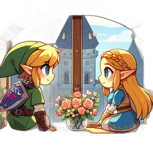 crown, flower, pixel art, concept art transparent PNG cut-out
