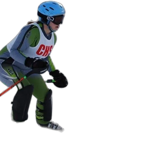 skier, wearing, chs, vest transparent PNG cut-out