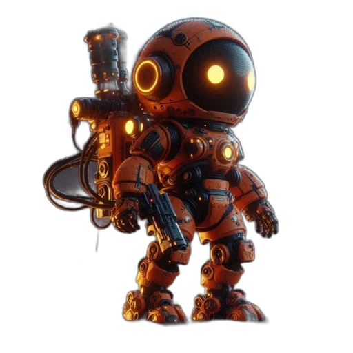 robot, weapon, staff, concept art transparent PNG cut-out