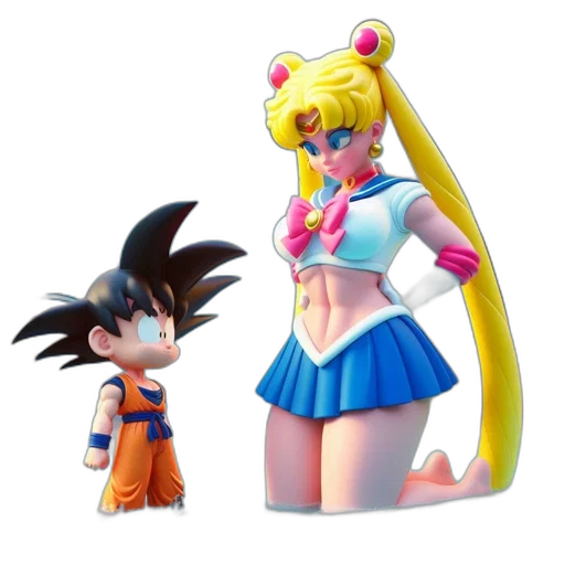 3d render, concept art, anime, cartoon transparent PNG cut-out