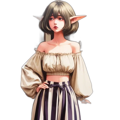 dress, staff, mask, fantasy art transparent PNG cut-out