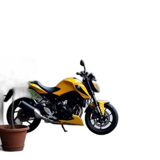 photorealistic, 3d render, concept art, yellow transparent PNG cut-out