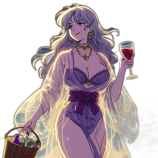 dress, concept art, anime, vaporwave transparent PNG cut-out