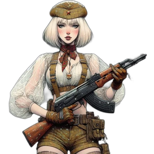 weapon, staff, jacket, animal transparent PNG cut-out