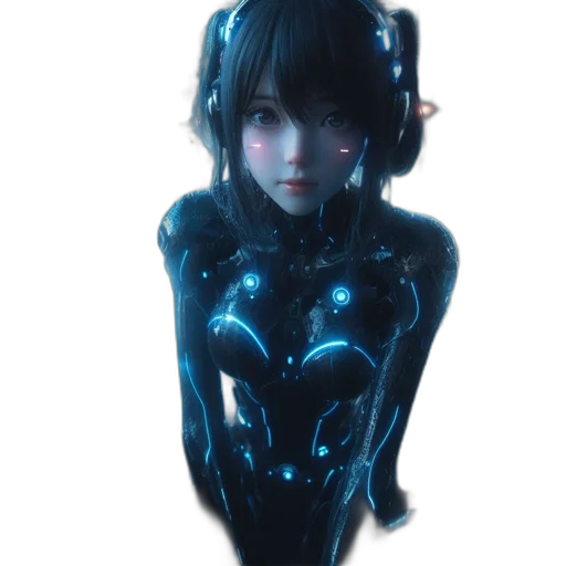 robot, dress, creature, face transparent PNG cut-out