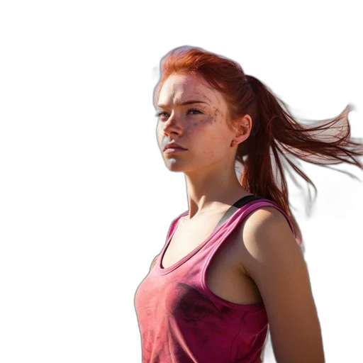hair, face, dress, jewelry transparent PNG cut-out