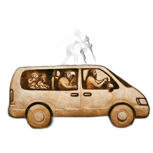 car, concept art, fantasy art, cartoon transparent PNG cut-out
