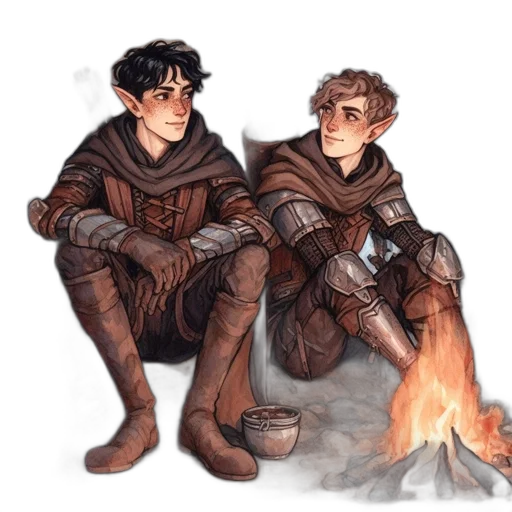 concept art, fantasy art, watercolor, pixel art transparent PNG cut-out