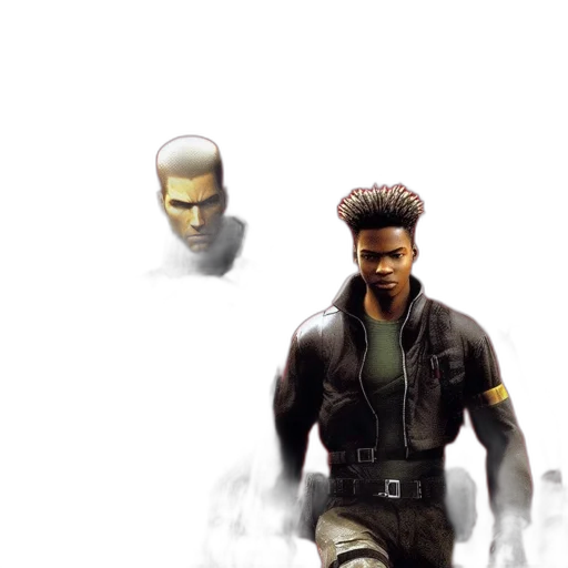 jacket, concept art, cyberpunk, comic book art transparent PNG cut-out