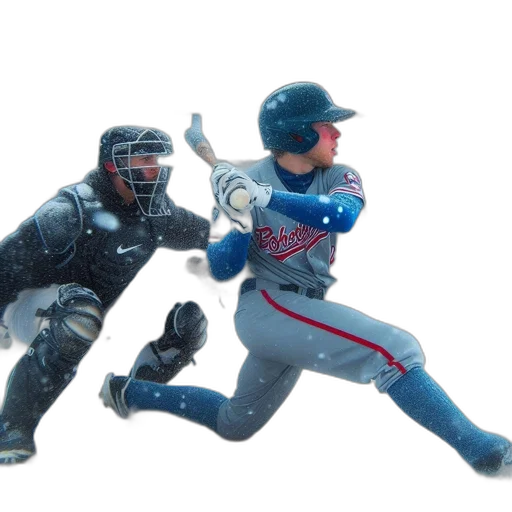 during, winter, baseball, match transparent PNG cut-out