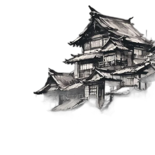 building, dragon, concept art, photorealistic transparent PNG cut-out
