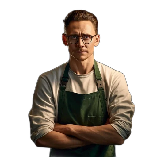 staff, food, face, concept art transparent PNG cut-out