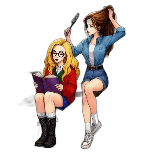 staff, cartoon, comic book art, anime transparent PNG cut-out