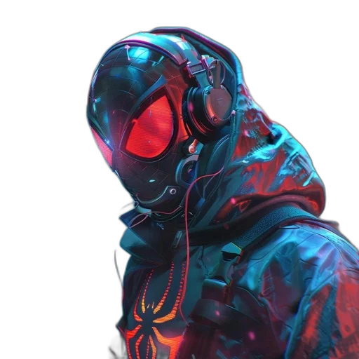 jacket, mask, robot, face transparent PNG cut-out