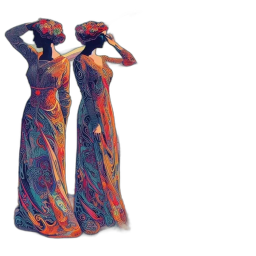 dress, 3d render, concept art, watercolor transparent PNG cut-out