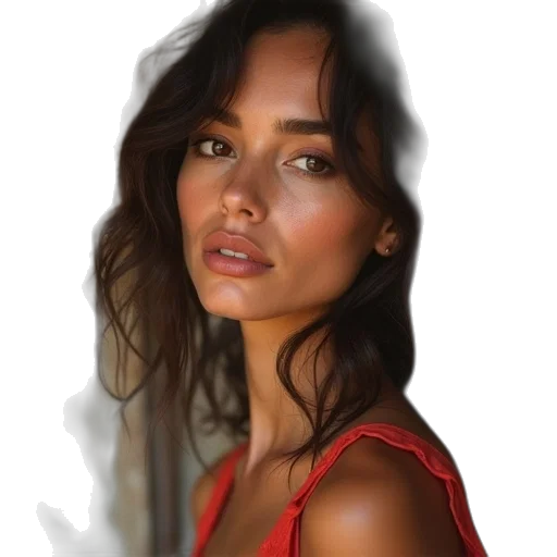 face, dress, jewelry, hair transparent PNG cut-out