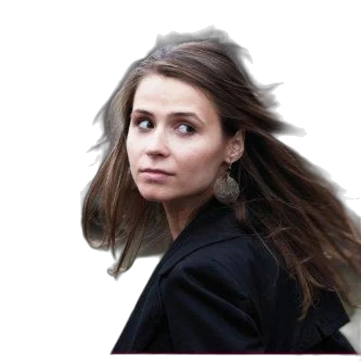 hair, face, jacket, staff transparent PNG cut-out