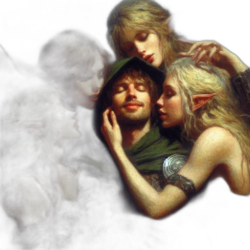 fantasy art, photorealistic, concept art, oil painting transparent PNG cut-out