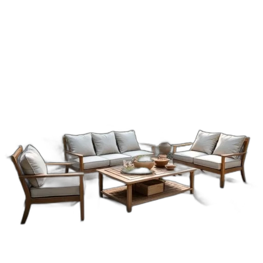 furniture, 3d render, photorealistic, earth tones transparent PNG cut-out