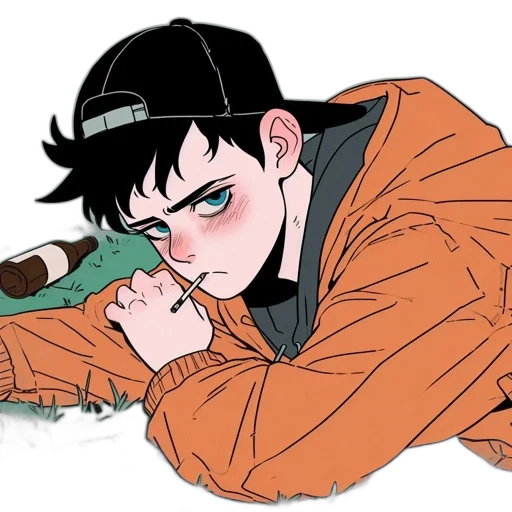jacket, weapon, hat, anime transparent PNG cut-out