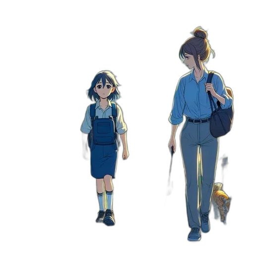 staff, concept art, anime, watercolor transparent PNG cut-out