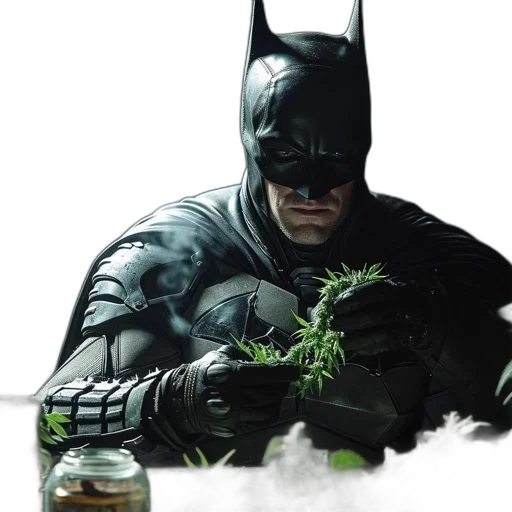 concept art, comic book art, batman, figure transparent PNG cut-out
