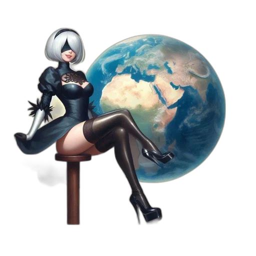 robot, staff, concept art, fantasy art transparent PNG cut-out