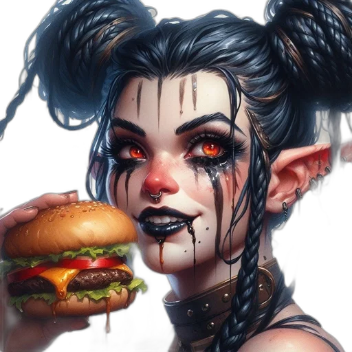 food, fantasy art, concept art, cyberpunk transparent PNG cut-out